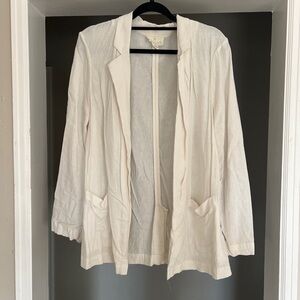 Caslon Linen Blend Blazer. Size Medium.